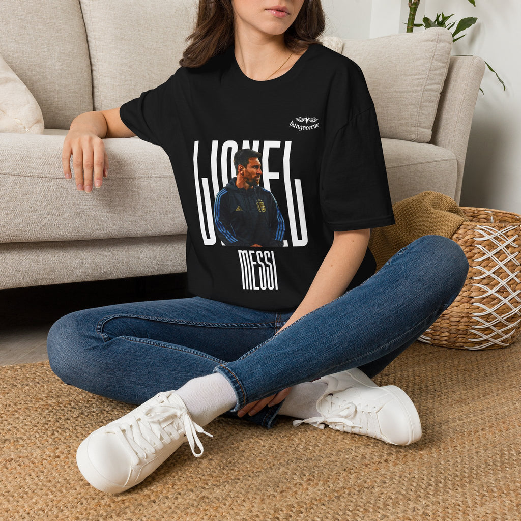 Lionel Messi Graphic T-Shirt — Vintage Soccer Portrait Tee