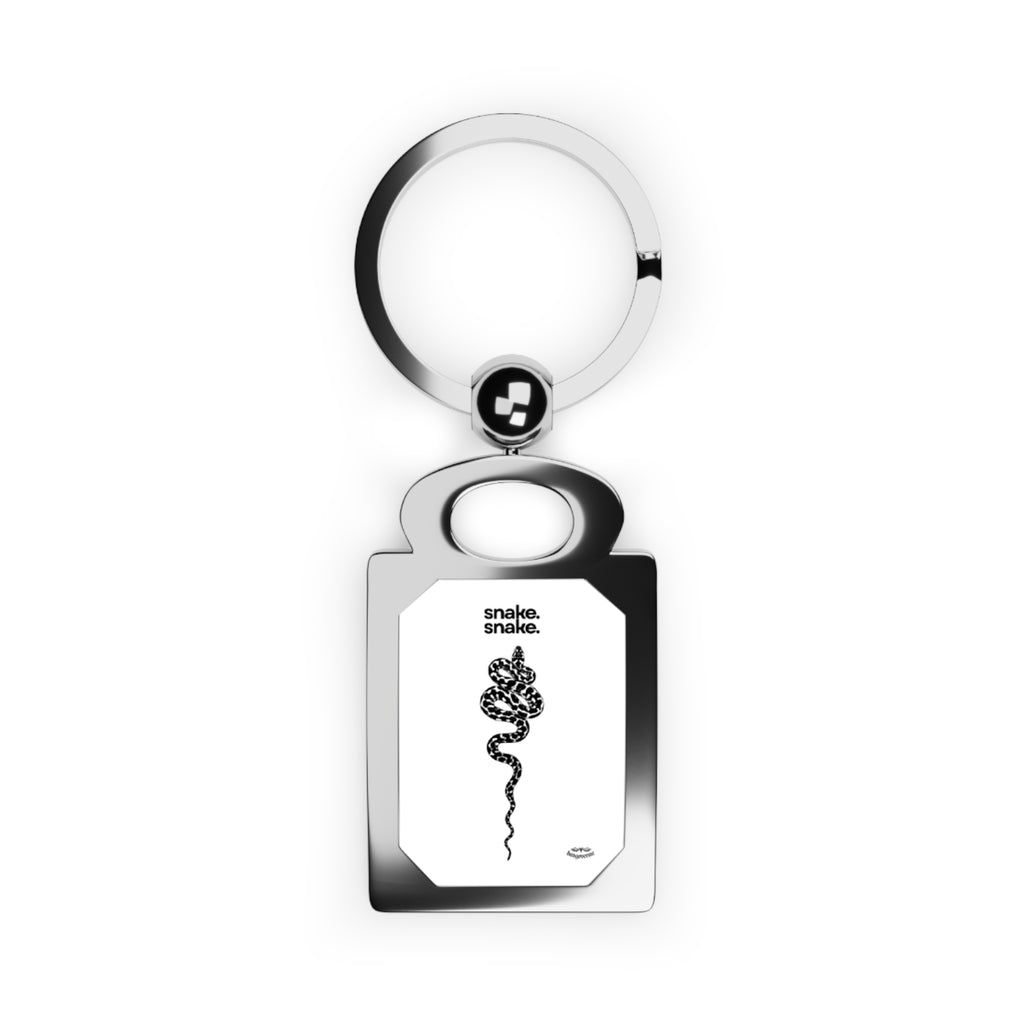 Snake Tattoo Rectangle Keyring