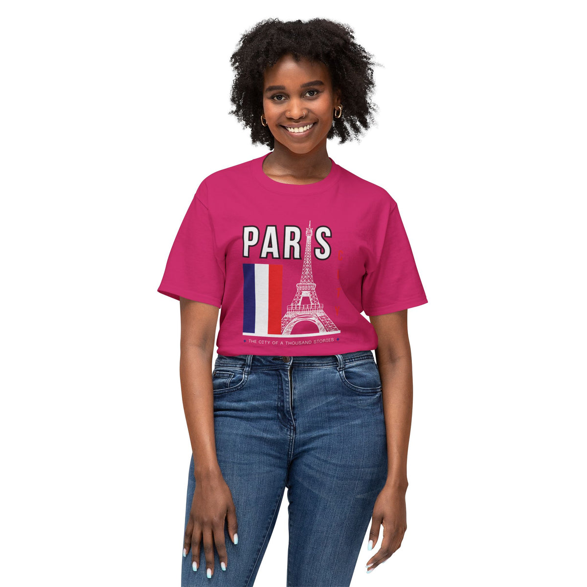 Paris Eiffel Tower T‑Shirt – French Flag Travel Souvenir