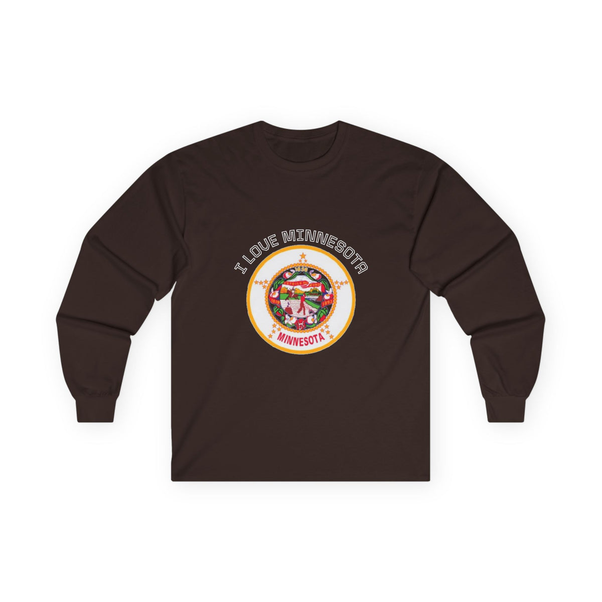 Minnesota State long Sleeve Sweatshirt — "I Love Minnesota"