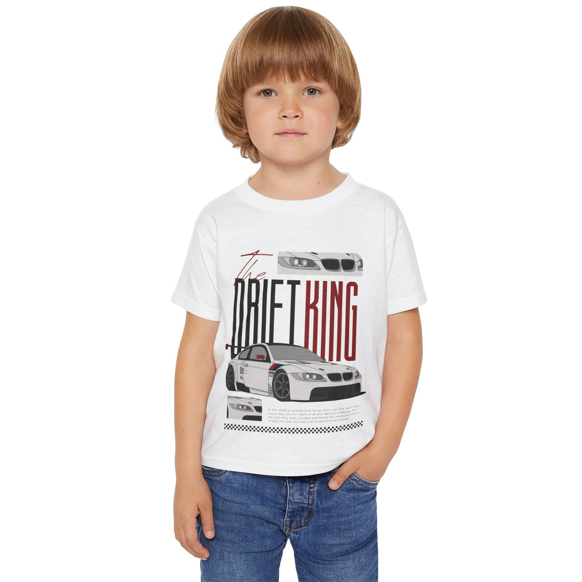 Toddler Drift King Car T‑Shirt — Racing Graphic Tee for Kids