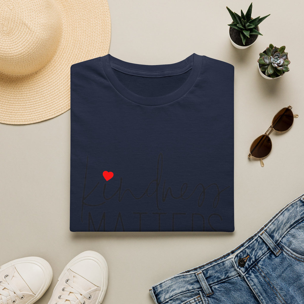 Kindness Matters T-Shirt — Minimal Heart Social Good Tee