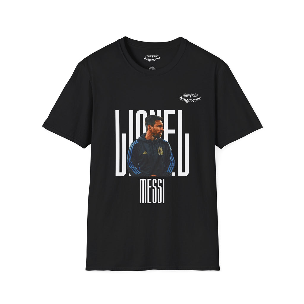 Lionel Messi Graphic T-Shirt — Vintage Soccer Portrait Tee