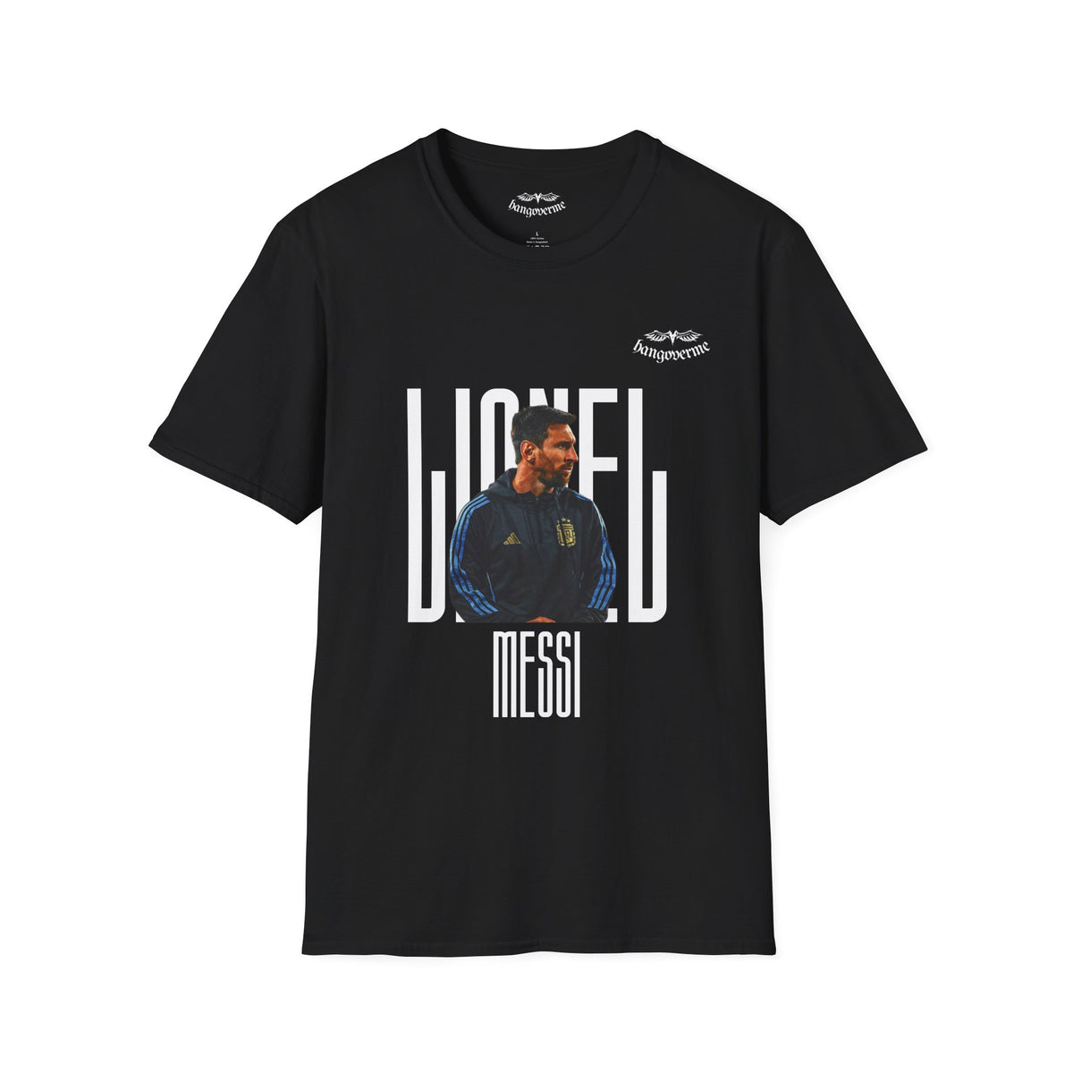 Lionel Messi Graphic T-Shirt — Vintage Soccer Portrait Tee